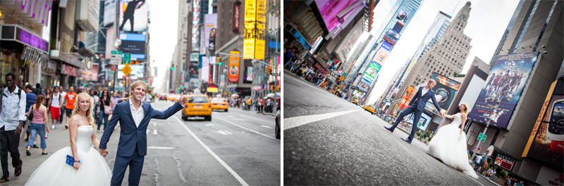 Bruidsreportage Time Square